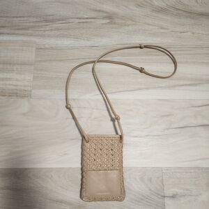 Lucky Brand Tan Woven Crossbody Purse